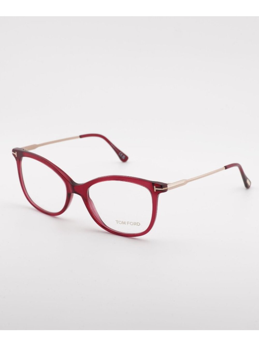 Tom Ford FT5510 081 Eyeglasses Transparent Violet 52mm Cat Eye Frame
